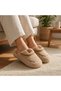 Women's Patterned Plush Non-Slip Lightweight Sole Furry House Slippers (Narrow Fit)