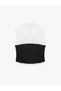Women White Colorblocked Collared Sleeveless Top - 5