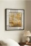 1 Piece Black Wooden Framed Square Wooden Painting with Pvc Frame - Golden Yellow Foggy Nature Scenery - Home, Business and Office Decoration Painting - 5