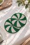 Beaded Coasters Set of 2 12X12 cm Green/White - 3