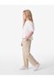 Girls White Plain Peter Pan Collar Short Sleeves Top - 3