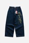 Crupt Blue Chaos Script Barrel Jean Men's Trousers