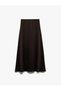 Women Brown Plain Skirt - 4