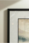 1 Piece Pvc Panel Black Wooden Framed Minimalist Cream Background Soft Foggy Lake/ Horizon Themed Square Wooden Painting - Home, Business and Office Decoration Painting - 6
