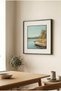 1 Piece Black Wooden Framed Square Wooden Painting with Lake and Sandal View - Home, Business and Office Decoration Painting - 4