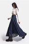 Women's Indigo 7W6-50 Relaxed Fit Maxi Denim Skirt