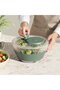 Foldable Salad Dehydrator Bpa-Free Folding Salad Vegetable Dehydrator Non-Slip Dehydrator Green - 2