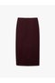 Burgundy Plain Women Skirt - 5