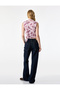 Women Pink Abstract Print V-Neck Sleeveless Top - 4