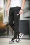Dual Side Double Stripe Detailed Zipper Pockets, Lace-Up Waist, Cuffed Cuffs, Slim Fit Sweatpants - 2