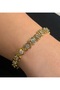 Xuping Gold Framed Shiny Zircon Stone Tarnish Resistant Bracelet - Stainless Steel