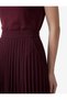 Women Red Pleated Skirt - 4