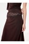 Women Brown Floral Lace Skirt - 5