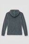 Women's Hooded Soft Velvet Textured Smoked Sweatshirt with Pockets - 2