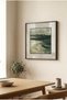 1 Piece Black Wooden Framed Square Wooden Painting with Pvc Frame and Sea View - Home, Business and Office Decoration Painting - 4