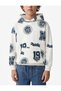 Boys White Graphic Print Hooded Long Sleeves Hoodie - 2