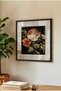 1 Piece Pvc Framed Black Wooden Frame Minimalist Dark Theme Still Life Rose Square Wooden Painting - Home, Business and Office Decoration Painting - 3