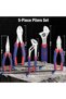 5-Piece Pliers Set with Soft Grip Handles - 8