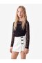 Girls White Textured Skorts - 2