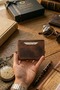 Vintage Hunter Magnetic Genuine Leather Men's Wallet in Antique Tan – Unlined, with 4+ Card Slots and Large Coin Compartment