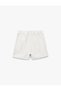 Girls White Textured Skorts - 4