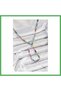 Brass Colorful Zircon Stone Rectangular Model Silver Color Women's Y Necklace Bezoss