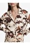Women Multi Abstract Print Collared Long Sleeves Shirt - 3