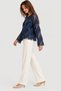 Women's Bluz with Tassels and Sequin Details - 4