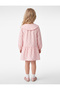 Baby Girls Pink Polka Dot Peter Pan Collar Long Sleeves Dress - 3