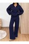 Zippered Thessaloniki Knitwear Top and Bottom Set - 4