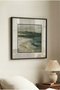 1 Piece Black Wooden Framed Square Wooden Painting with Pvc Frame and Sea View - Home, Business and Office Decoration Painting - 5