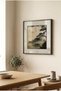 1 Piece Pvc Framed Black Wood Framed Far East Themed Foggy Pine Tree Square Wooden Painting - Home, Business and Office Decoration Painting - 4