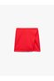 Girls Red Plain Skorts