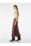 Women Brown Crinkled Skirt - 2