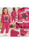 Girl's Star Printed Cotton Sweatshirt and Sweatpants Set - 2