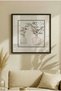 1 Piece Pvc-Padded Black Wooden Framed Minimalist Vase and Dry Branch Themed Square Wooden Painting - Home, Business, and Office Decoration Painting - 2