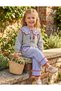 Girls' New Season Stylish Embroidered Sweater and Pants Set 2-8 Years - 3