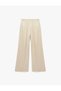 Women Beige Plain Trousers - 4