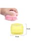 Yellow Silicone Chambered Bath Shower Loofah Massage Brush with Soft Flexible Bristles - 4