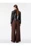 Women Brown Plain Trousers - 4