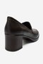 Kellys Brown Skin Genuine Leather Women's Heeled Loafer Shoes - 7