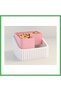 3D Printed Peanut Bowl - Dual Chamber Shell Separator Presentation Bowl - White Pink Bezoss