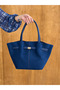 Women's Suede Leather Trendy Stylish Hand and Shoulder Bag with Magnet Closure and Lock Detail (Width: 40 cm - Length: 26 cm - Width: 14 cm) - 5