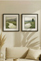 2 Pieces of Black Wooden Framed Square Wooden Painting with Valley and Curved River View - Home, Business and Office Decoration Painting - 2