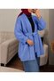 Women's Belted Oversize Knitwear Tie-Up Cardigan, Jacket - 2