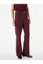 Women Red Plain Trousers - 2