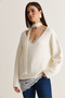 Women's Oversize Knitwear Sweater Satin Lace Blouse Scarf Set 2861 60286653 - 3
