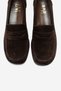Kellys Brown Suede Genuine Leather Women's Heeled Loafer Shoes - 4