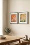 2 Pcs Black Wood Framed Red Autumn Leaves and Garden Square Wooden Painting - Home, Business, and Office Decoration Painting - 4