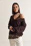 Women's Oversize Knitwear Sweater Satin Lace Blouse Scarf Set 2861 60286653 - 6
